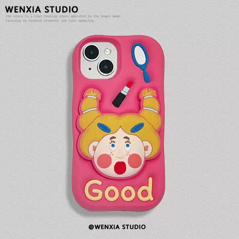 3D Girl GOOD Phone Cases Covers  iPhone 15, iPhone 14, iPhone 13, iPhone 12, iPhone 11