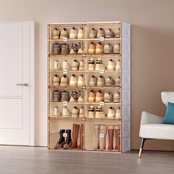 Ant Box No-Installation Shoe Storage Box Transparent Shoe Cabinet Household Plastic Storage Folding Rack Short Boots Aj