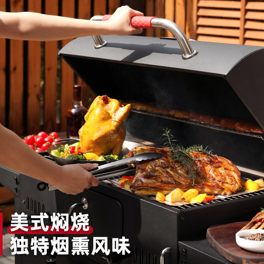 バーベキューオーブン |家庭用炭火グリル |大規模ヴィラ用のアメリカンスタイルbbqグリル |中庭のバーベキューオーブン