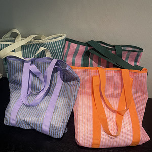 Transparent mesh Large -capacity Women's Shoulder Beach Bag Travel Mommy Bags Fashion Lightweight Shopping Bag Swimming Bag