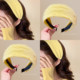 Women's 2025 New High-Quality Versatile Headband with High Skull Crown and Wide Brim Yellow Headband Daily Wear Pressed Hairpin Hair Accessory