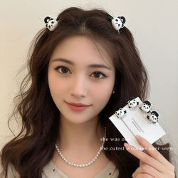 Cute Cartoon Panda Hair Clip for Girls, Princess Hair Clip, Small Claw Clip for Stray Hair, Forehead Side Bangs Clip, Hair Accessory
