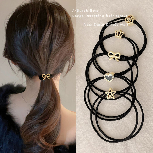 2025 new high-end rubber band for women tying hair adult hair loop for girls hair rope leather hood adult headdress