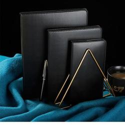 Black Business Thickened Leather Notebook Notepad Pu Hard Copy College Student Diary Set Logo Book