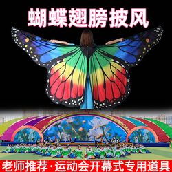 Sports Meeting Props Butterfly Wings Dance Props Colorful Cape Large-Scale Opening Ceremony Group Gymnastics School Sports Meeting Special Use