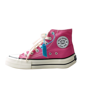 
Big Mouth Monkey 2026 spring new high-top canvas shoes, thick-soled sneakers, heightening white shoes, pink casual men's and women's shoes