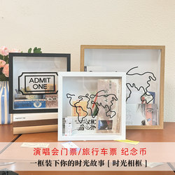 Time Fragment Ticket Stub Storage Photo Frame Concert Tickets Travel Postcards Maps Airline Ticket Display Receipts Wall Hanging