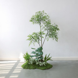 Simulated Flower Landscaping, Accessible Luxury Classy Window Decoration, Bionic Tree, Fake Green Plant Landscape, Floral Floor-Standing Ornaments under Stairs