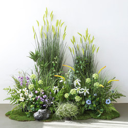Artificial Flower Plants, Soft Decoration, Landscaping, Decorative Ornaments, Window Decoration, Indoor and Outdoor Fake Green Plants, Simulated Grass and Reeds