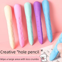 Hole-Shaped Eraser, Student-Specific Pen-Shaped Eraser, Cute Cartoon Creative Eraser for Children, Elementary School Students, Non-Shedding Eraser