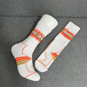 
UZISPROACE professional basketball socks men's long elite towel socks video game laser pixel wind sports socks comprehensive