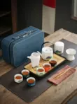 Meishen Kung Fu bộ trà hộ gia đình đơn giản ấm trà phong cách Nhật Bản nhỏ đặt ánh sáng sang trọng hộp quà tặng trà lưu trữ khay trà