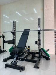 Three-In-One Barbell Rack Bench Press Rack Bench Press Bench with Protective Training Equipment Protective Barbell for Home Fitness