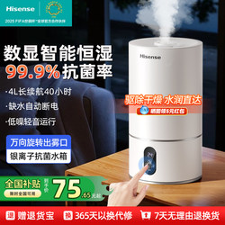 Hisense Humidifier for Home Use, Silent, Suitable for Pregnant Women and Infants, for Bedrooms and Living Rooms, Air-Conditioned Rooms, Large Mist Output, Air Misting Machine