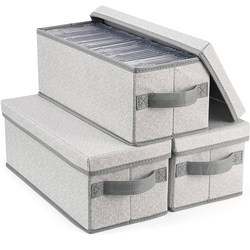 Cd/Dvd Disc Storage Box Desktop with Lid Snack Basket Dustproof Underwear Folding Box Miscellaneous Organizer Box