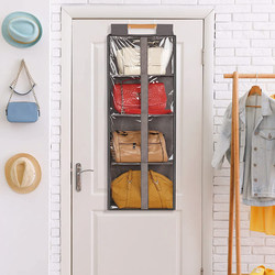 Dust-Proof Storage Solution for Hanging Bags Behind the Door, Side Cabinet Leather Bag Storage Bag, Wall-Mounted Multi-Layer Fabric Bag Rack, Fully Enclosed