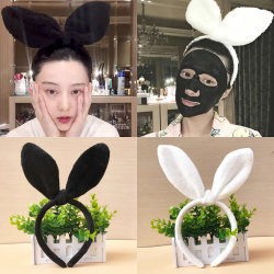 Celebrity-Style Rabbit Ear Hair Clip for Applying Face Masks and Washing Face, Headband That Doesn'T Flatten Hair, Women's 2026 New Autumn and Winter Hair Accessory