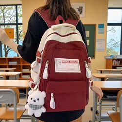 Schoolbags for Female College Students, Large-Capacity Backpacks for Boys, High School and Junior High School Students, Korean Style Campus Backpacks for Middle School Students and Girls