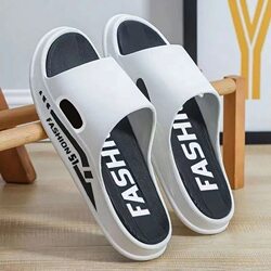 Men's Summer Slippers with Thick Soles, Ultra-Soft, Stylish, Suitable for Outdoor Wear, Home Use, Bathroom Use, Bathing, Summer Sandals, and Women's Slippers