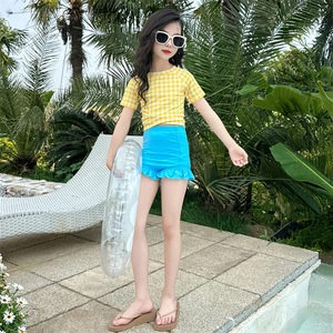 
Girls split mid-large children's fashionable swimsuit swimsuit swimsuit summer hot spring children's swimsuit baby girl suit diving suit