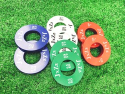 Colorful Pure Steel Large Hole Austrian Rod Universal Weight Plate Barbell Plate Pure Steel Integrated Electrostatic Spray Plastic Home Gym