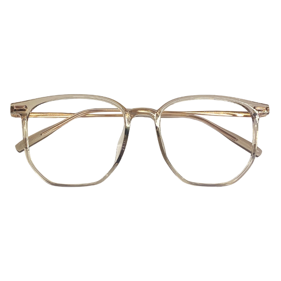 
Ultralight titanium frame cold brown myopia glasses frame for women can match with high-quality polygonal temperament eye lens frame