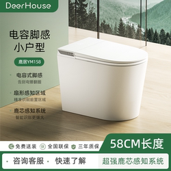 Luju 58cm Capacitive Foot-Sensing Small-Sized Smart Toilet Automatic Integrated Toilet Floor Drain/Wall Drain Ym158