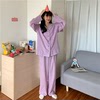 Korean Style Pajama Set For Female Students In Autumn And Winter. Cute Long-sleeved Trousers. Internet Celebrity Ins Can Be Worn As A Two-piece Home Suit. | See description