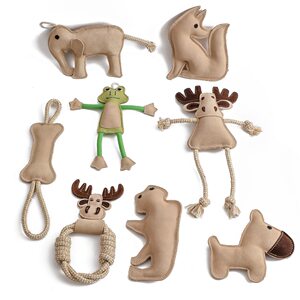 新品牛皮耐咬磨牙发声宠物玩具猫狗互动玩具训狗咬棒训练咬枕