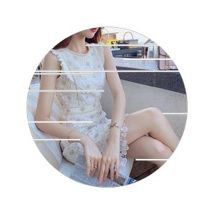 
2025 Summer New Sleeveless Lace Dress Women's Round Neck Temperament Slim Fit Hip Skirt Mid-Length High Waist Skirt