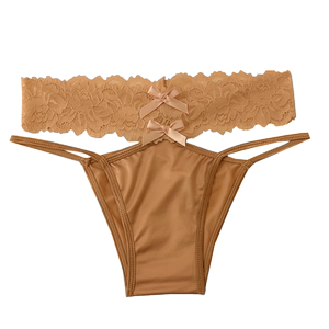 
French pure sexy lace underwear for women hollow low waist pure cotton crotch women briefs [independent packaging]