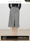 Nishiwen's elegant houndstooth straight skirt trendy autumn new versatile high-waisted slim skirt for women