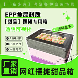 Transparent Cover Epp Insulated Box for Desserts, Cakes, Buns, Heat Preservation, Refrigeration, Food-Grade Delivery Foam Box