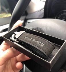 Mercedes-Benz Amg Suede Leather Car Metal Keychain Pendant Car Keychain Universal Glcgle Ec