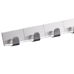 Stainless steel strong adhesive hooks bathroom hooks kitchen hooks a row of long strips of traceless nails without drilling holes behind the door