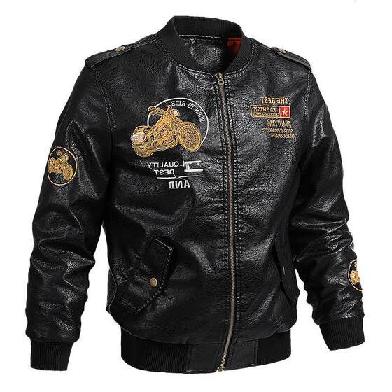 
Cross-border foreign trade popular spring and autumn new V-neck men's motorcycle leather jacket washed PU leather jacket fashionable men's leather jacket manufacturer