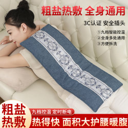 Sea Salt Hot Compress Pack Coarse Salt Electric Heating Mugwort Salt Bag Therapy Bag for Shoulder and Neck Moxibustion Lumbar Spine Shoulder and Neck Home Use Full Body