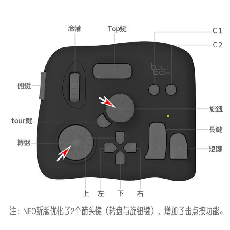 TOURBOX NEO修图专用设计师键盘美工PS调色pr达芬奇视频剪辑神器F-Taobao