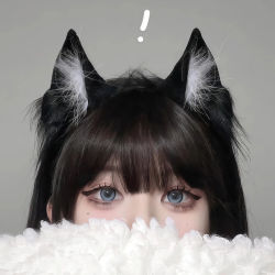 Handmade Cat Girl Original Cat Ear Headband Cos Realistic 3D Animal Ears Kc Cute Plush Ears Lolita