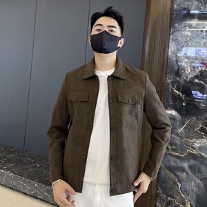 
[Ready Stock] 9819 Men's Spring Hot Leather Jacket Tie-Dye Washed Leather High-Quality Leather Jacket Motorcycle Style