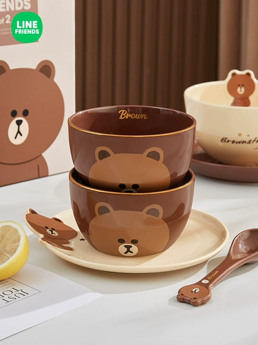 Керамический комплект для домашнего использования, милая посуда, коллекция 2023, изысканный стиль