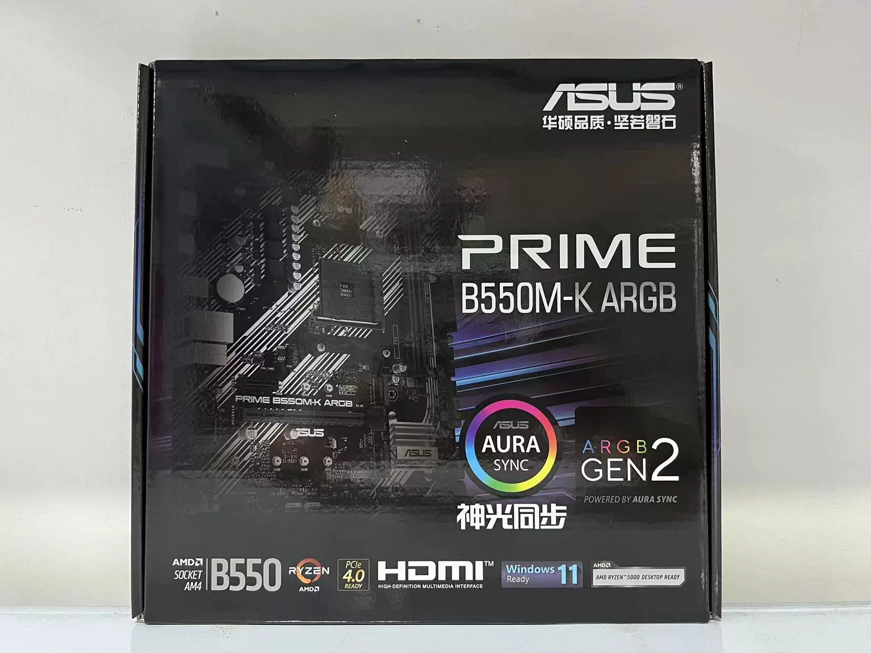 Asus/华硕PRIME B550M-K ARGB 主板支持神光同步全新三年质保-Taobao 