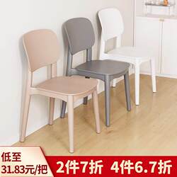 Thickened Plastic Chair Backrest for Home Use, Comfortable for Long Sitting, Modern Minimalist Stool for Dining Table, Commercial Use, Trendy Restaurant Dining Chair