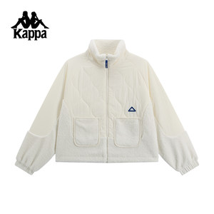 Kappa Kappa Back to Back 2025 Autumn and Winter Warm Polar Fleece Jacket Women's Sports Top Simple and Casual