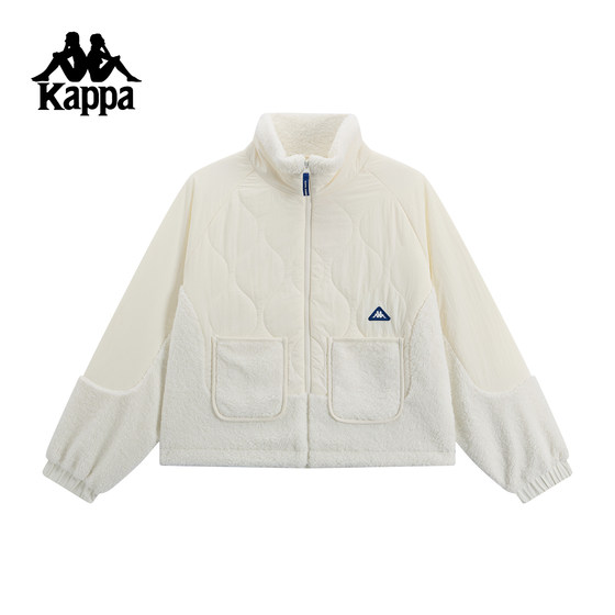 Kappa Kappa Back to Back 2025 Autumn and Winter Warm Polar Fleece Jacket Women's Sports Top Simple and Casual