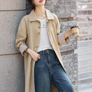 
High-end high-quality women's 2025 autumn new fashion windbreaker small, medium and long style, atmospheric and high-end coat