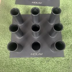 Hduw 5-Hole Barbell Rack for Storing Accessories, Universal for Gym and Home Use, Can Be Placed Flat or Upright