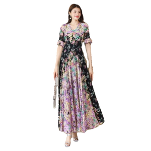 
2026 New Spring and Summer Swing Dresses, Waist Slimming, Travel and Vacation Long Skirts, Chiffon Skirts, Beach Skirts