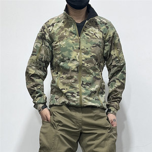 
Military Bird Spring and Autumn Men's Outdoor Tactical Orange Peel Elastic Jacket Windproof and Waterproof CP Camouflage Stand Collar Jacket