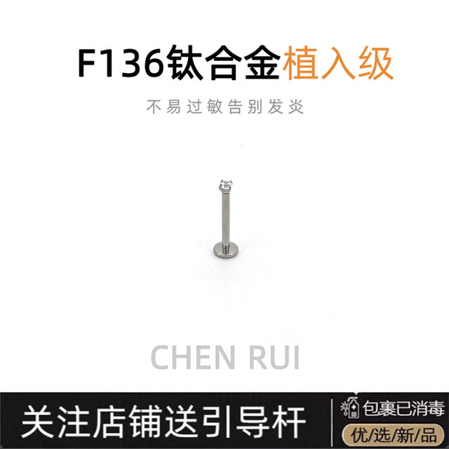 Lip nail titanium alloy punched niche punk style jewelry flashing inner spiral ear bone nail edge beautiful earrings mini